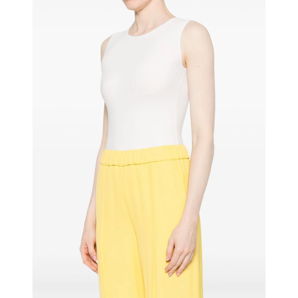Jil Sander Witte High Neck Bodysuit White Dames