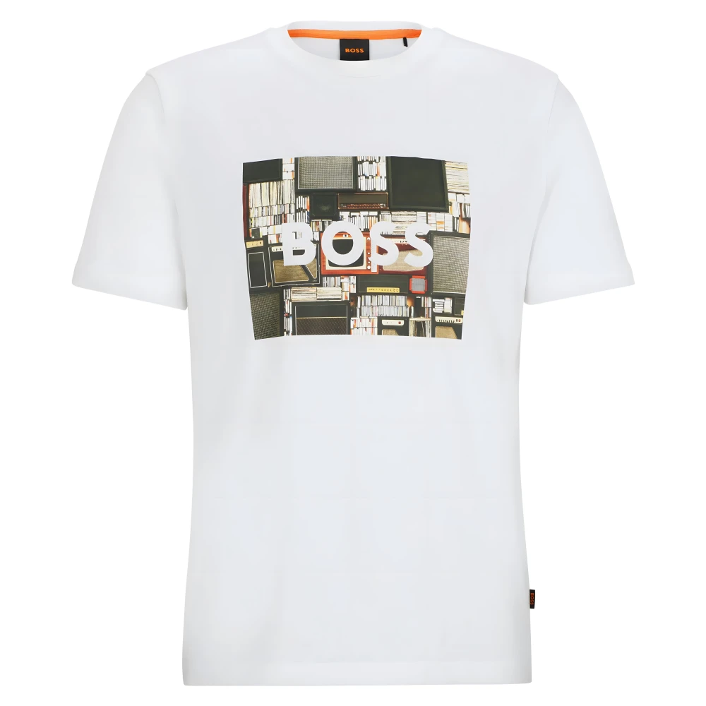 Boss Orange Shirt met korte mouwen Teeheavyboss met modieuze frontprint