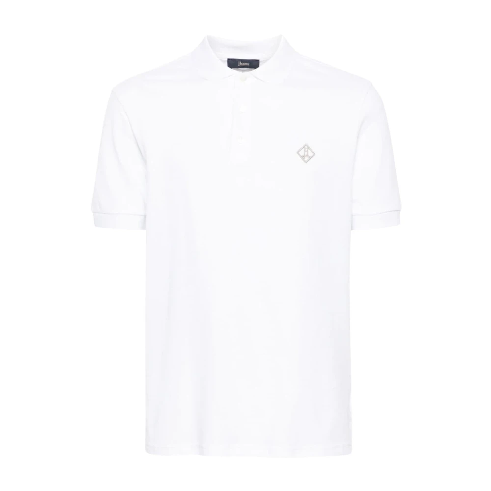 Herno Klassieke Polo Shirt voor Mannen White Heren