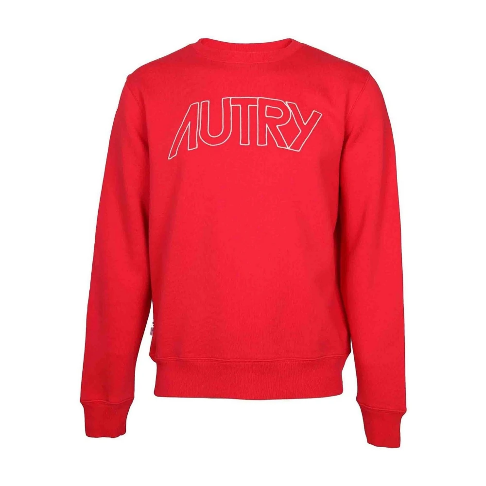 Autry Mannelijk Rood Hoodies & Sweatvesten Heren, S, Katoen, Logo Sweatshirt