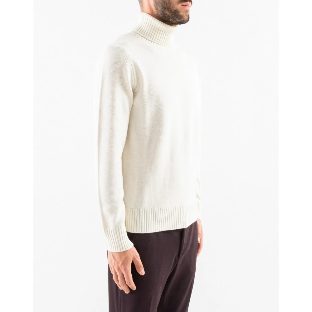 Corsinelabedoli Turtleneck Jumpers in Marineblauw Wol White Heren