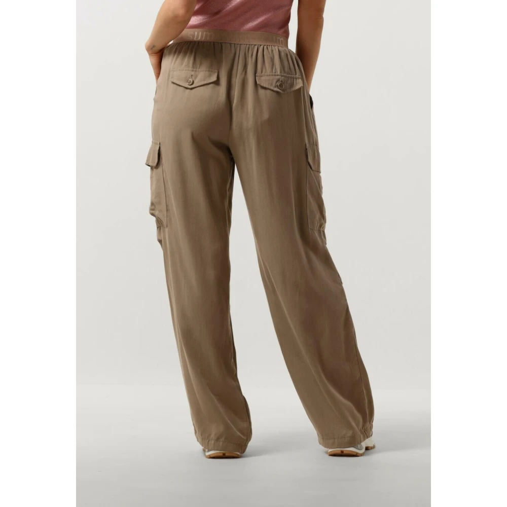 Summum Woman Cargo Tencel Broek voor Dames Brown Dames