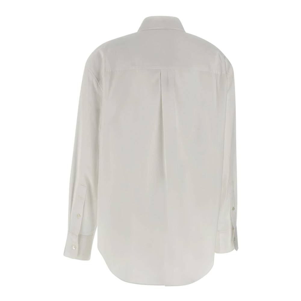 Theory Witte Katoenen Poplin Damesoverhemd White Dames