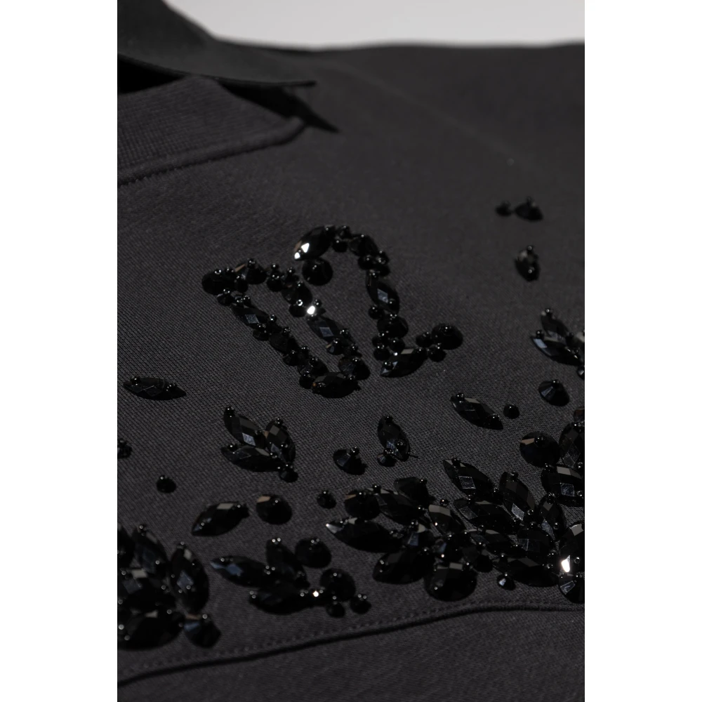 Dsquared2 Sweatshirt met kristallen Black Heren