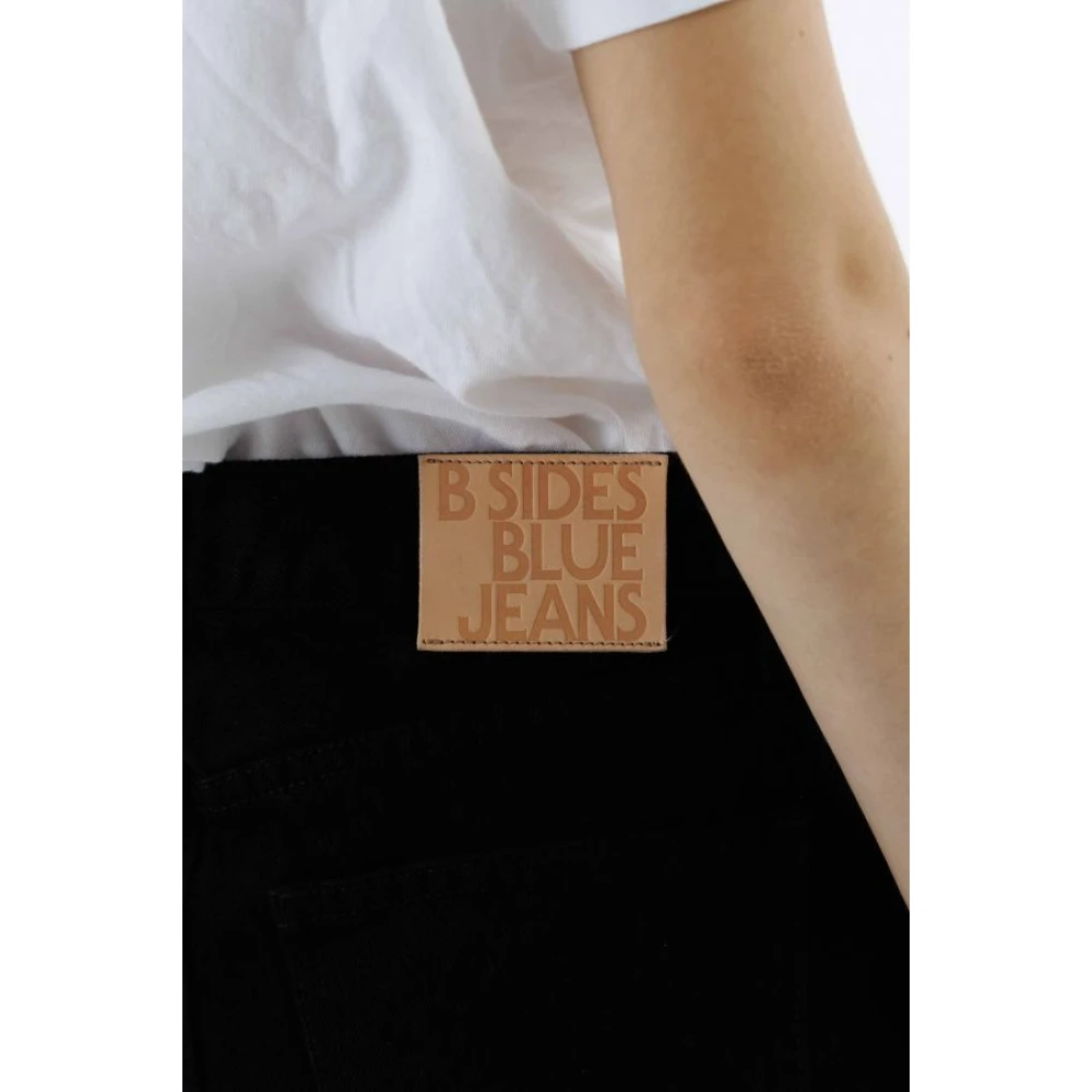 B Sides Zwarte Spoelwas Rechte Pijp Jeans Black Dames