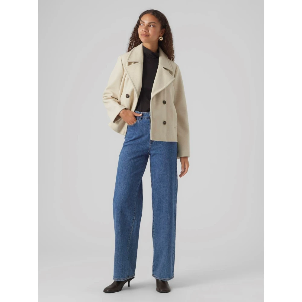 Vero Moda Vincemia Korte Jas White Dames
