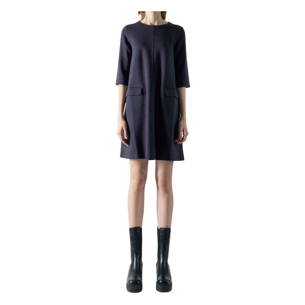 Max Mara Weekend Stijlvol en comfortabel katoenblend jurk Blue Dames