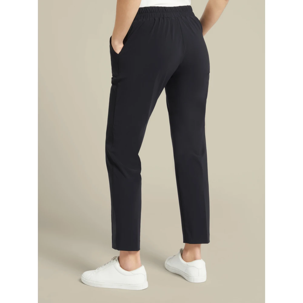 Elena Mirò Jersey Elastische Taille Broek Black Dames