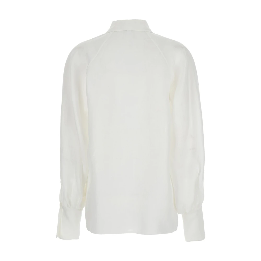 Eleventy Klassieke Witte Kraag Shirt Vrouw Viscose White Dames