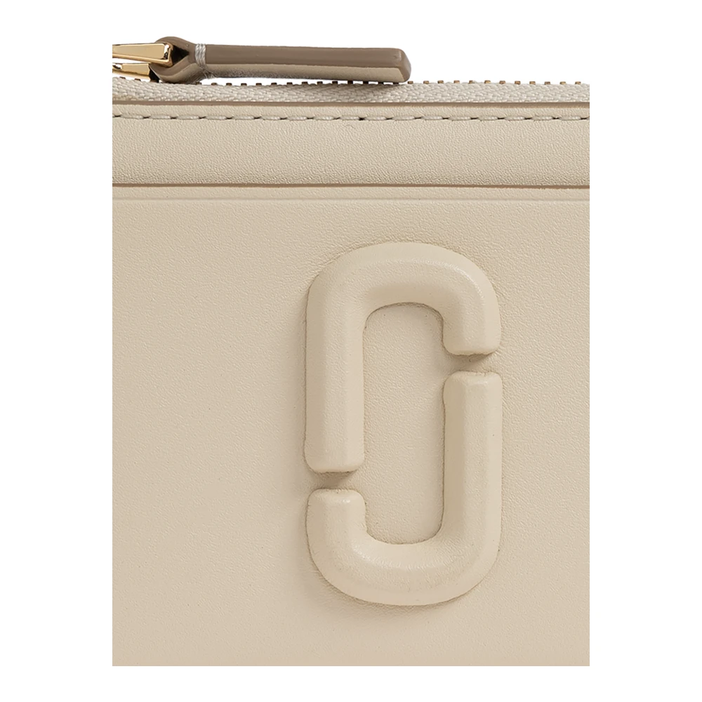 Marc Jacobs Leren portemonnee 'The J Marc' Beige Dames