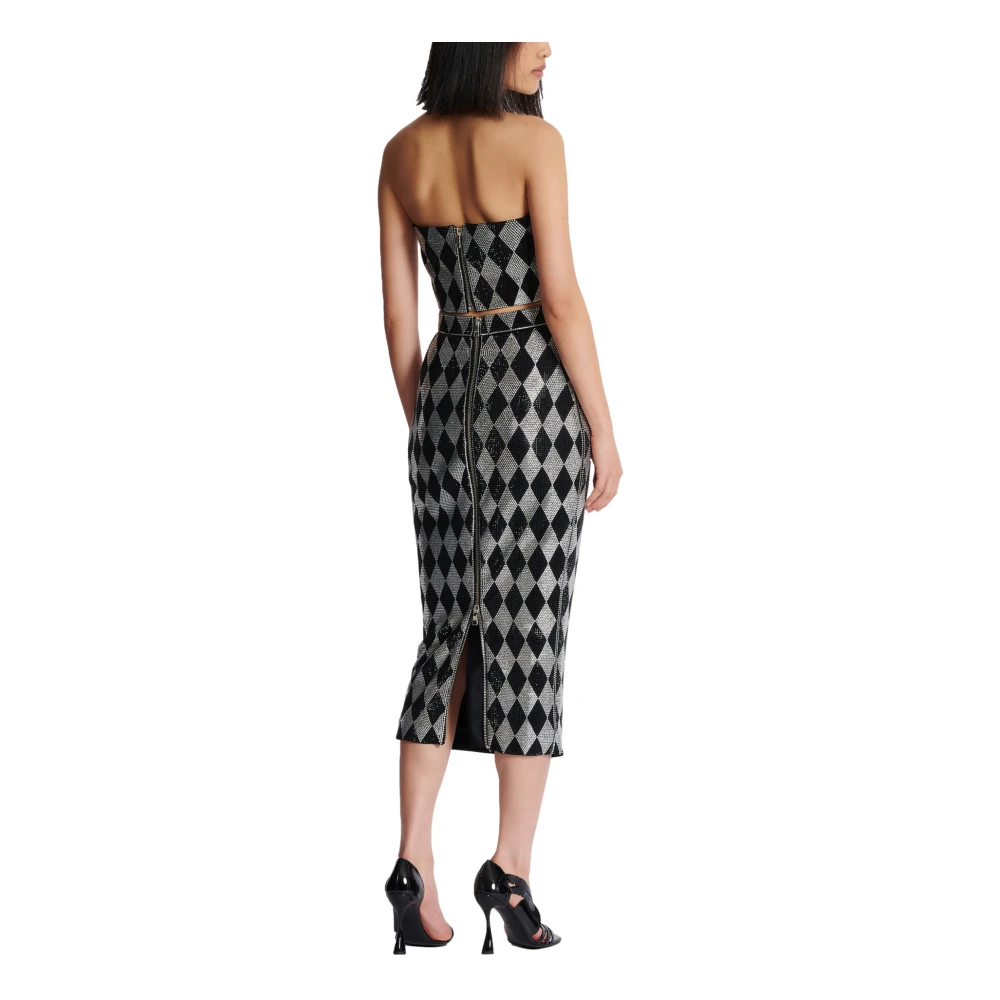 Balmain Diamanten strass midi rok Multicolor Dames