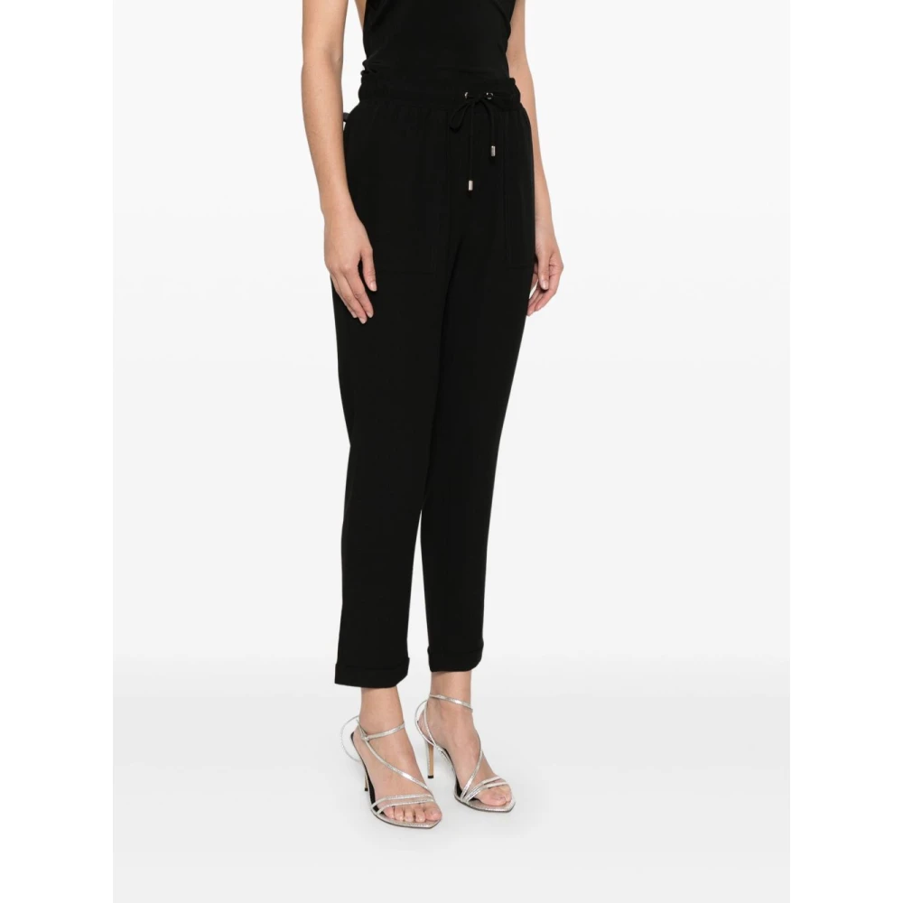 Liu Jo Zwarte broek met trekkoord en zakken Black Dames
