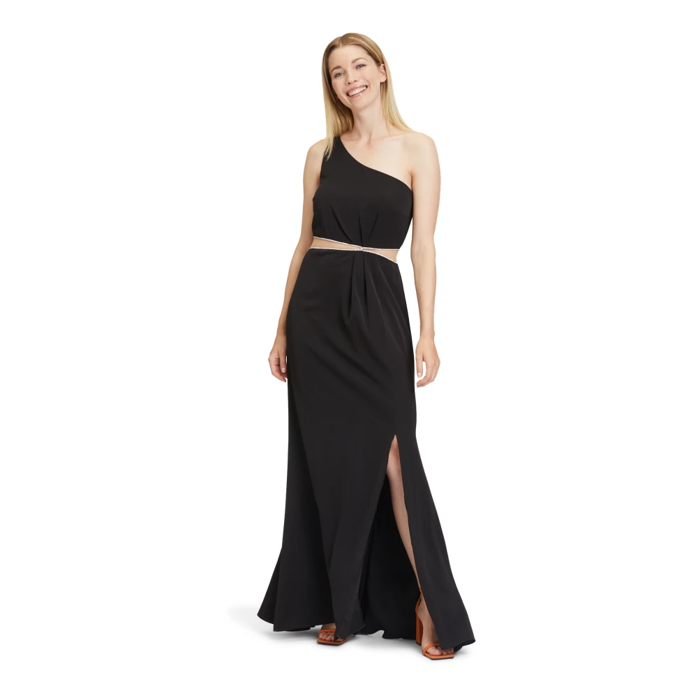 Vera Mont One-Shoulder Cut-Out Avondjurk Black Dames