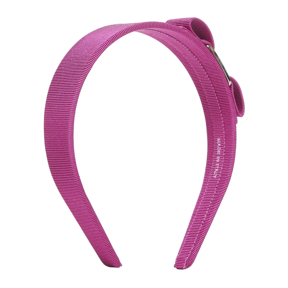 Salvatore Ferragamo Vara Bow Haarband met Logo Gesp Pink Dames