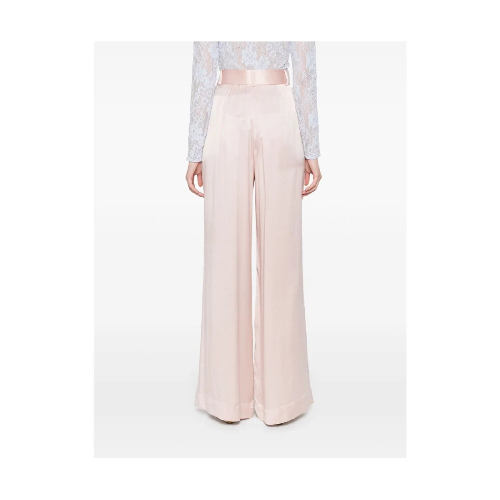 Zimmermann Roze zijden palazzo broek Beige Dames
