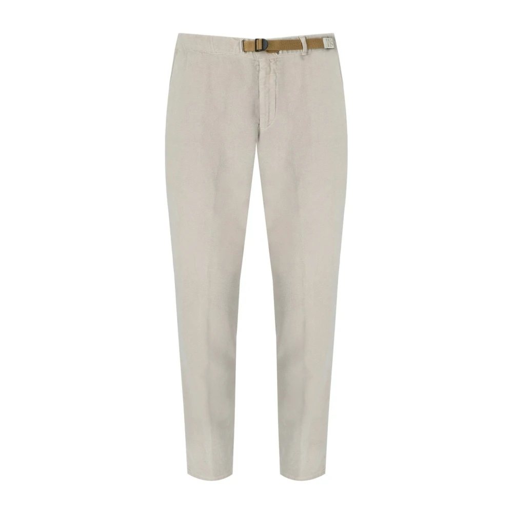 White Sand Beige Katoen Elastische Taillebroek Beige Heren