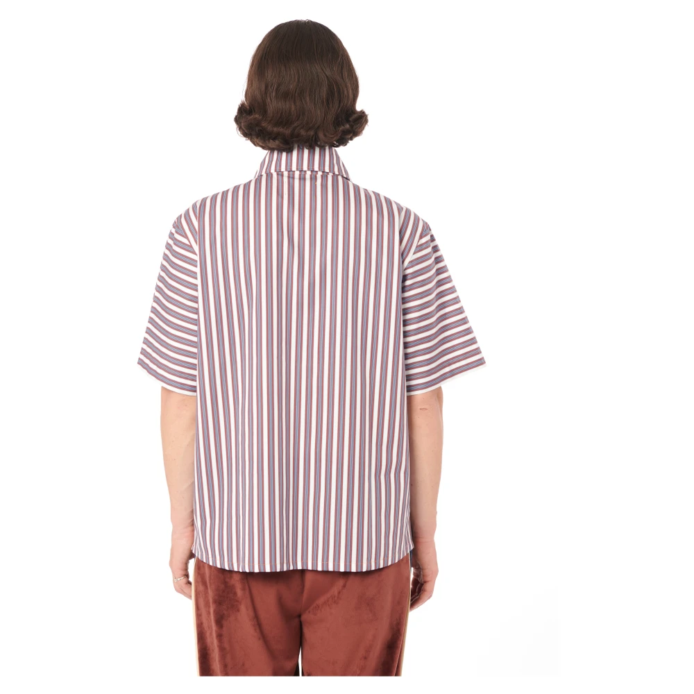 Rassvet Gestreept korte mouwen geweven overhemd Multicolor Heren