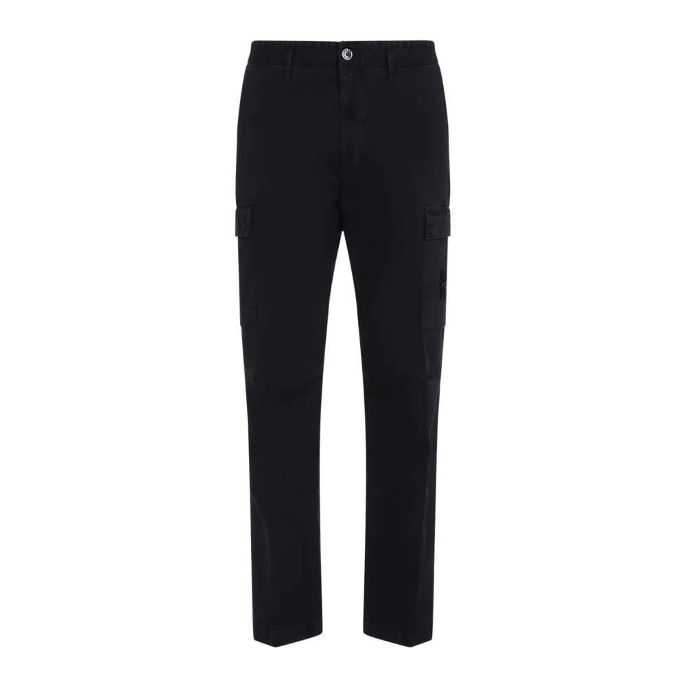 Stone Island Zwarte broek voor mannen Black Heren