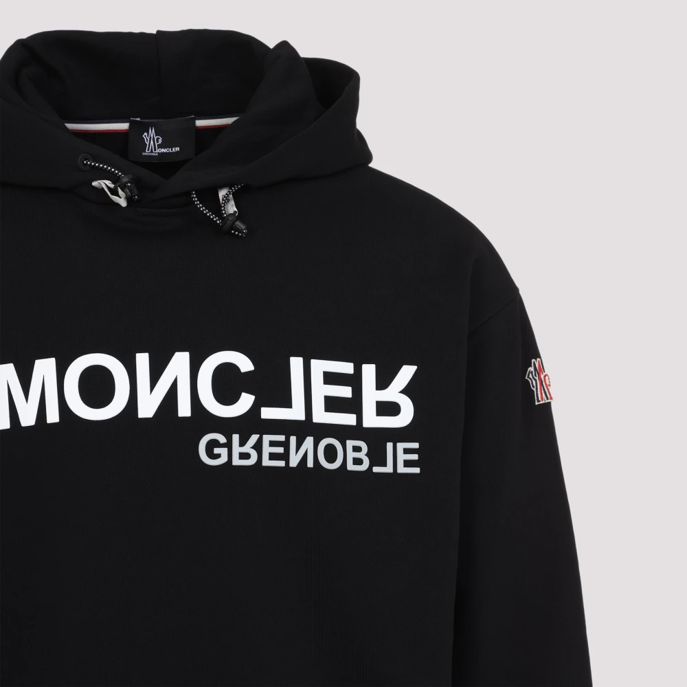 Moncler Zwarte hoodie trui voor mannen Black Heren