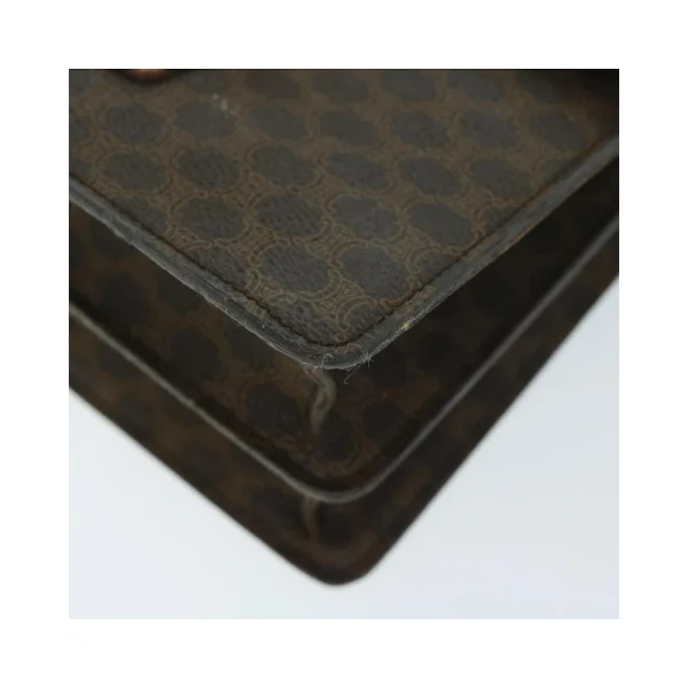 Celine Vintage Pre-owned Fabric handbags Brown Dames