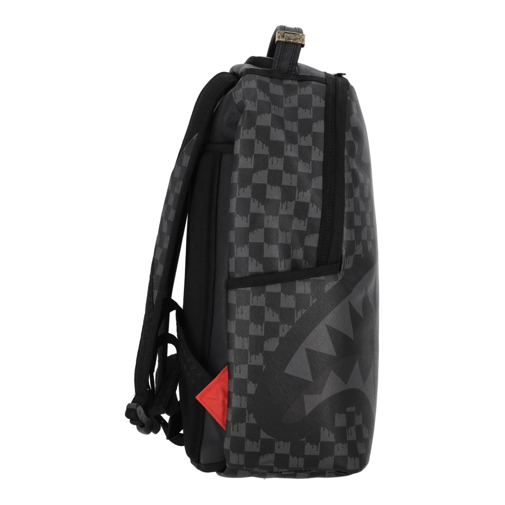 Sprayground Zwarte Hangover Drip Check Rugzak Black Unisex