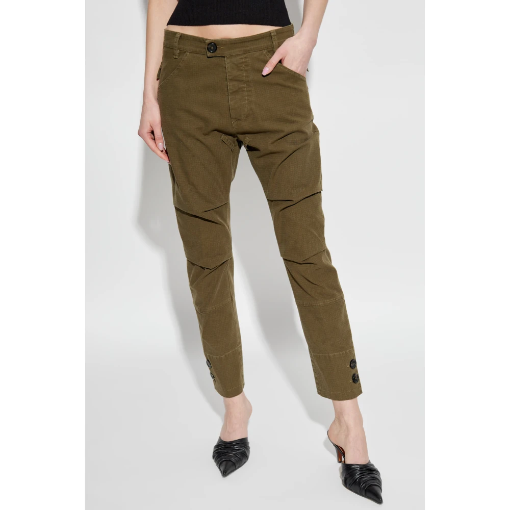 Dsquared2 Broek met toelopende pijpen Green Dames