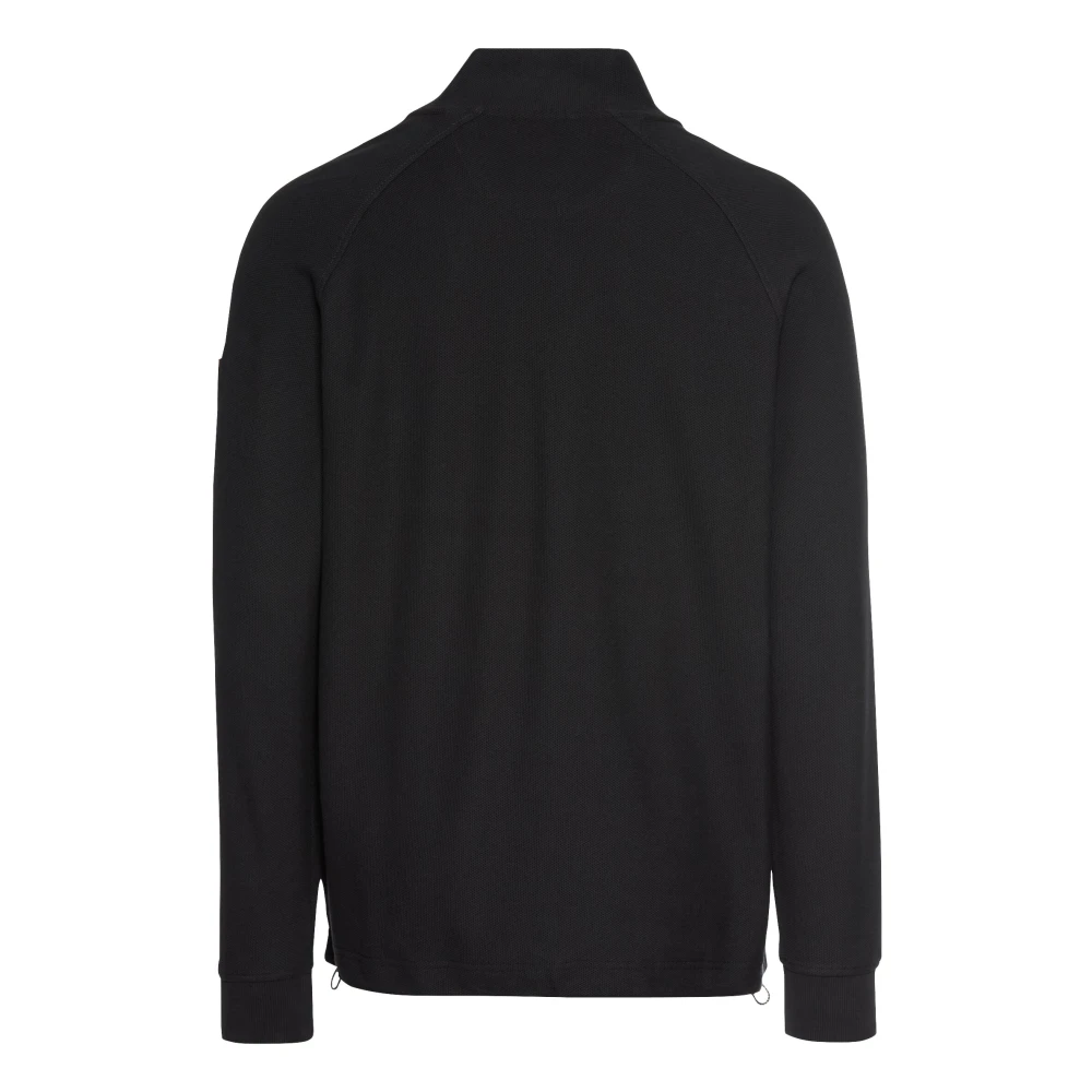 camel active Stijlvolle Sweatjack met Opstaande Kraag Black Heren