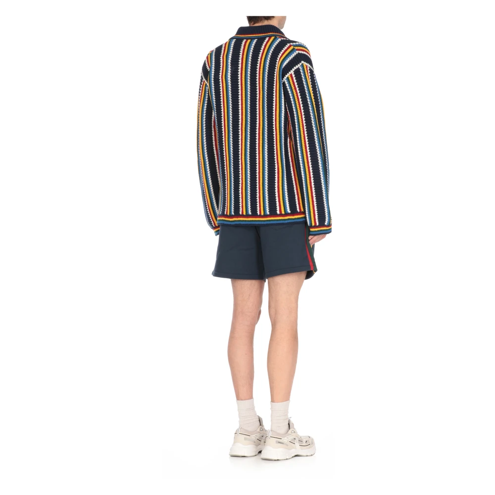 Casablanca Gestreepte katoenen vest met kraag Multicolor Heren