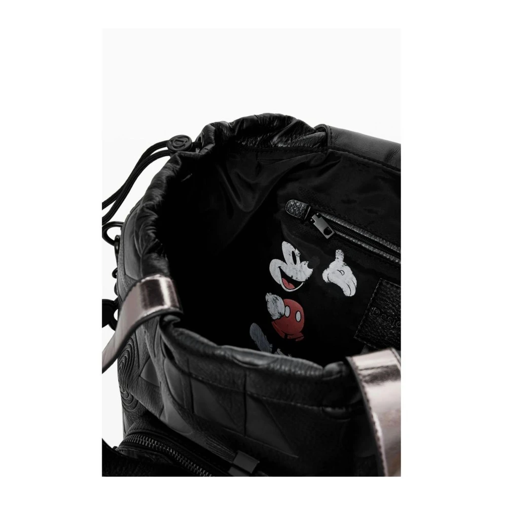 Desigual Moderne Zwarte Polyurethaan Rugzak Black Dames