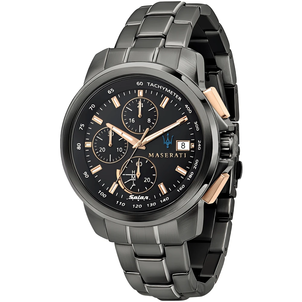 Joom Maserati Uomo Grigio Orologio Da R8873645001 Successo Cronografo Quadrante Nero - Immagine 2
