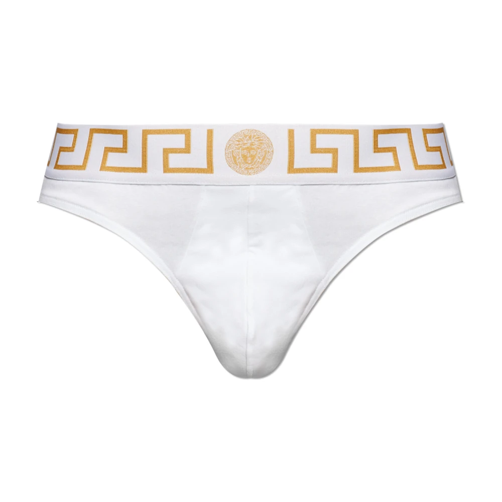 Versace Katoenen string White Heren