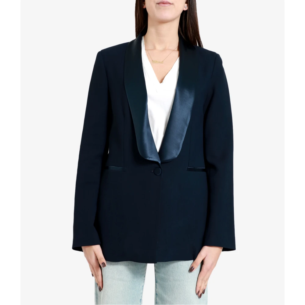 Erika Cavallini Flora Katoenen Jas Blauw Blue Dames