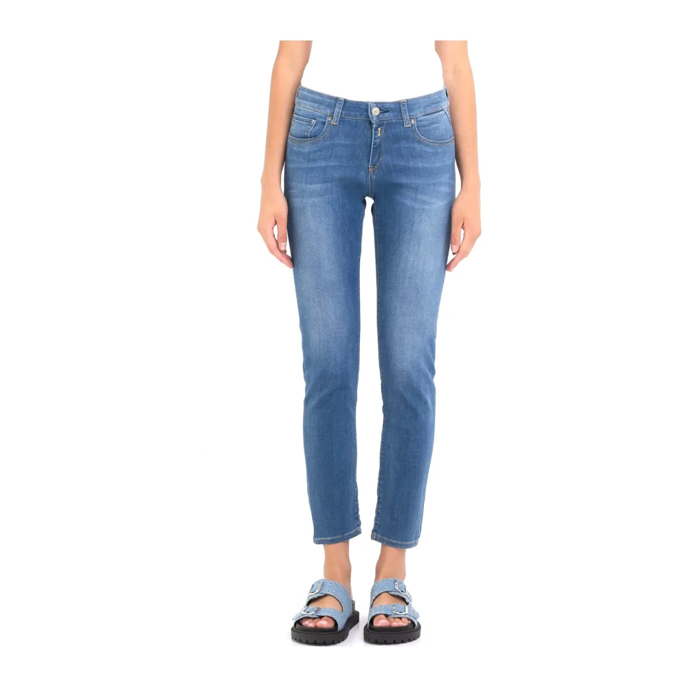 Replay Slim Fit Stretch Denim Jeans Blue Dames