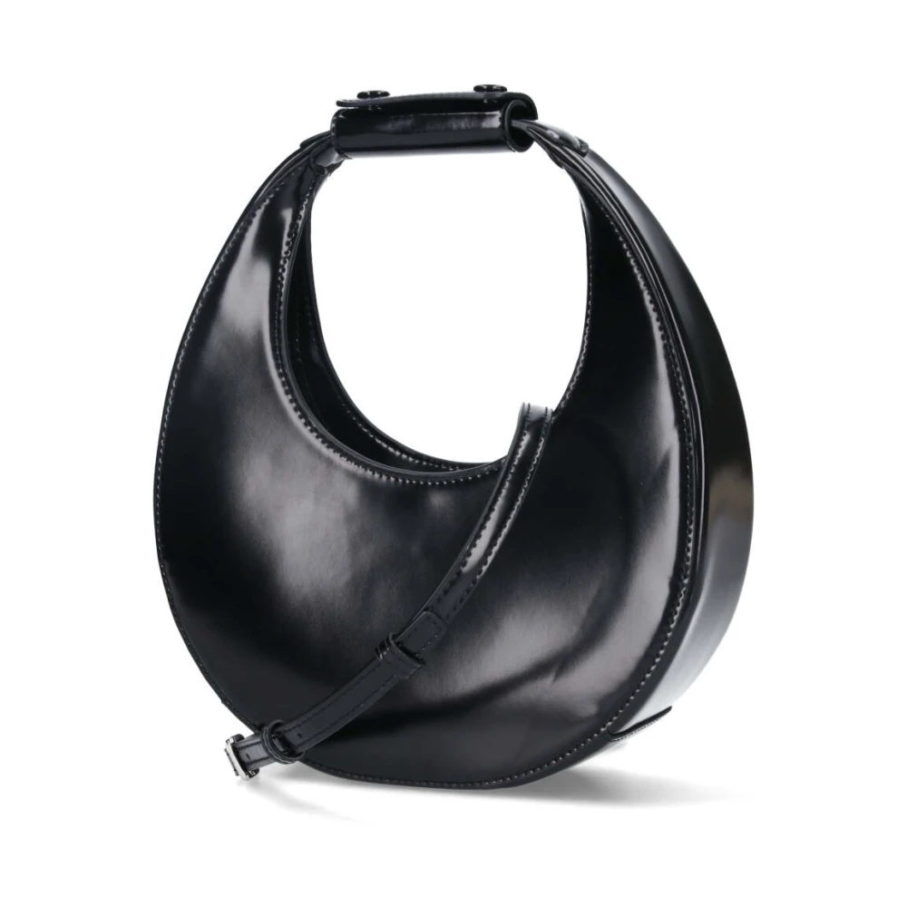 Staud Zwarte Leren Schoudertas Black Dames