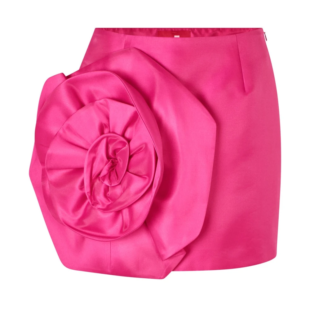 Cras Roze Roos Sculptuur Mini Rok Pink Dames