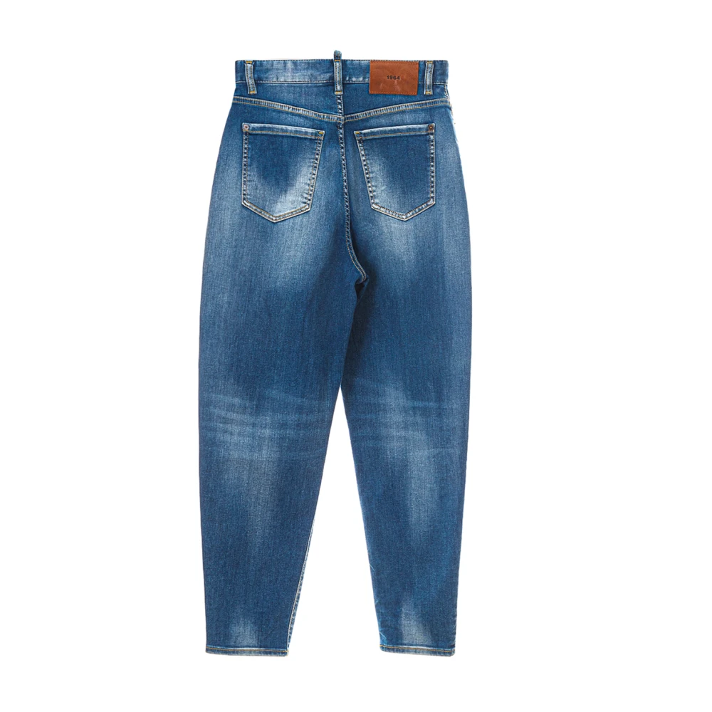 Dsquared2 Hoge Taille Jeans Vita Alta Blue Dames