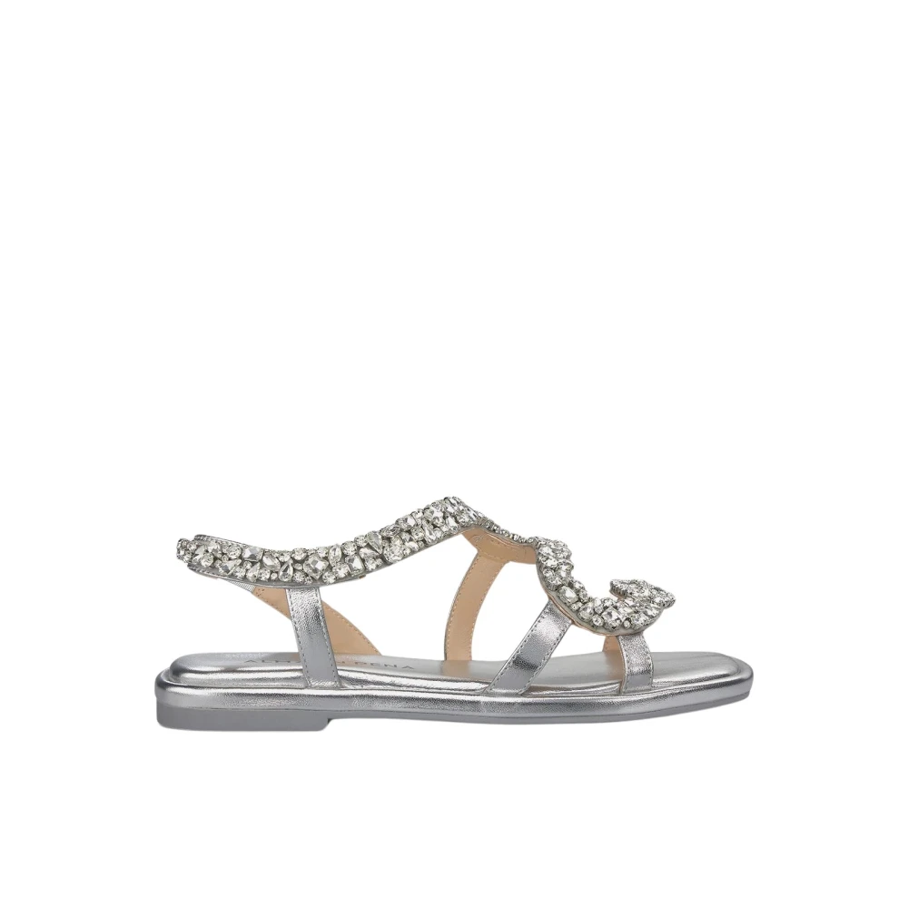 ALMA EN PENA Orm Square Toe Sandal Gray, Dam