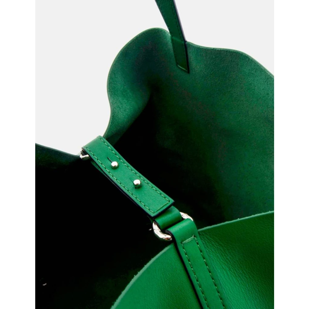 Carolina Herrera Matryoshka L Groene Leren Tas Green Dames