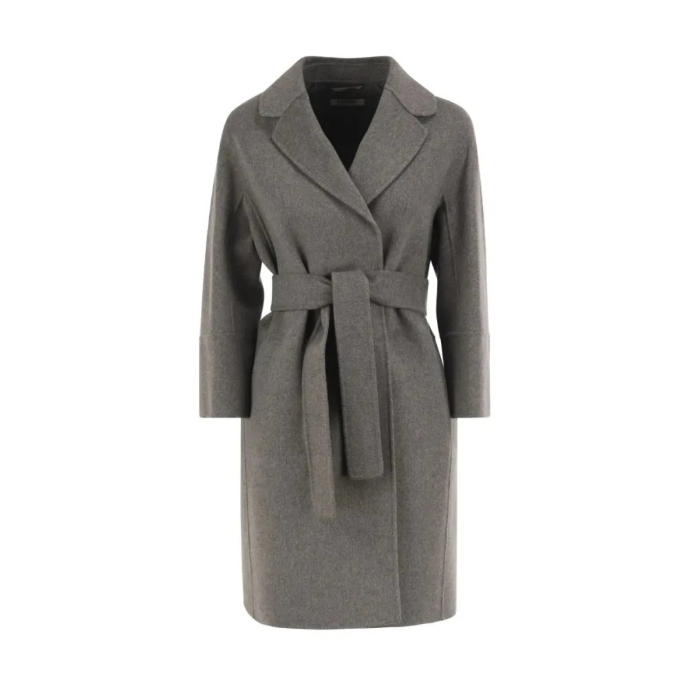 Max Mara , Belted Coats, Female, Gray, Xs, Arona Belted Coat