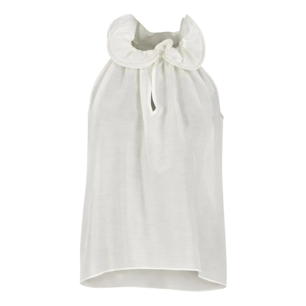 Twinset Women's White Actitude Top - Blouses - M - Blouses & Shirts