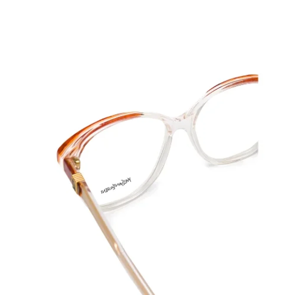 Yves Saint Laurent Vintage Pre-owned Acetate sunglasses Orange Dames