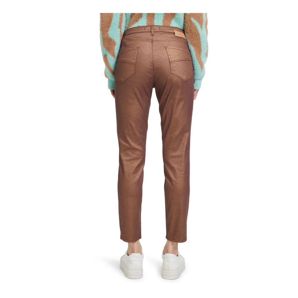 Betty & Co Casual broek in glitter-look Brown Dames