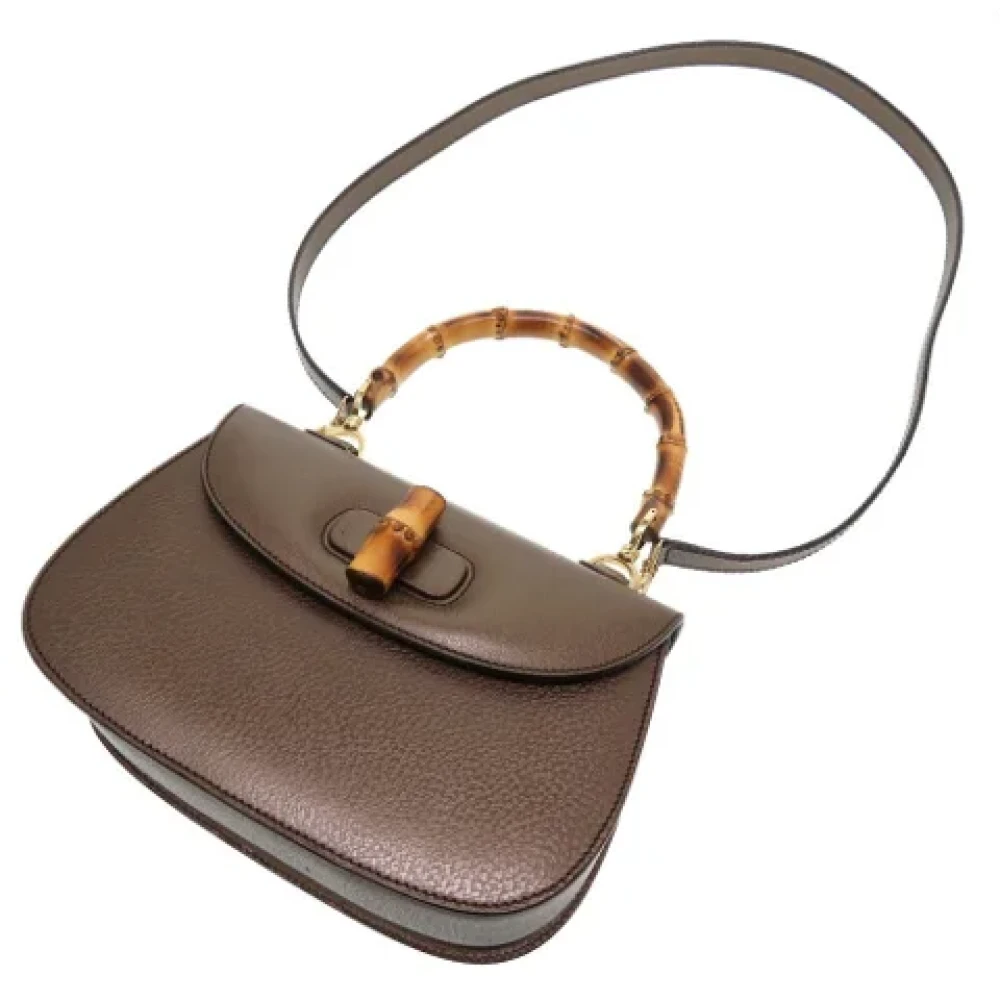 Gucci Vintage Pre-owned Fabric gucci-bags Brown Dames
