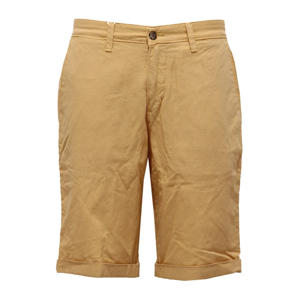 Briglia Yellow Casual Shorts, Male, S, Cotton/Linen Bermuda Shorts