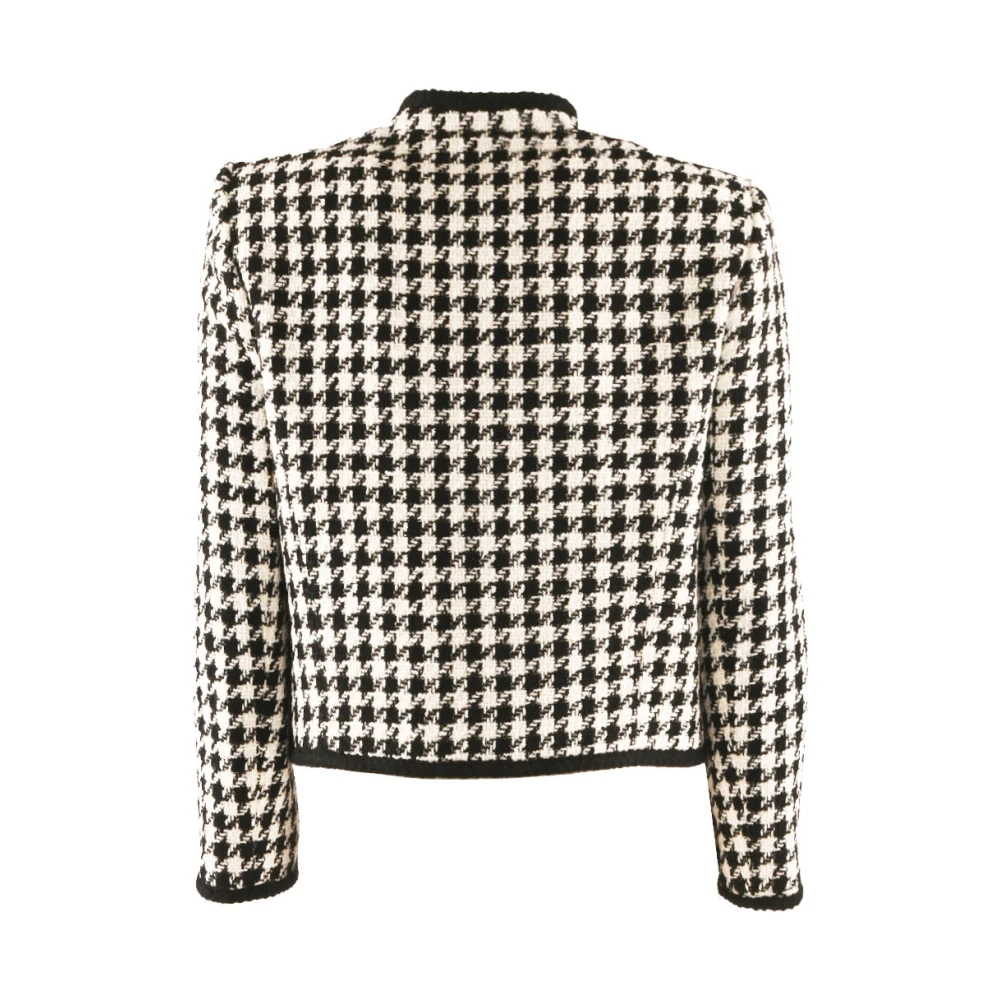 Pennyblack Katoenen blazer met pied de poule patroon Black Dames