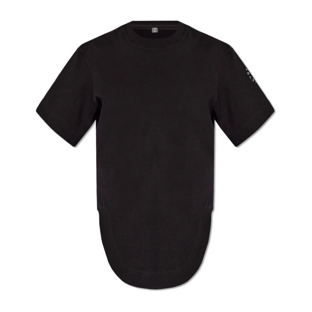 adidas by stella mccartney T-shirt met logo Black Dames
