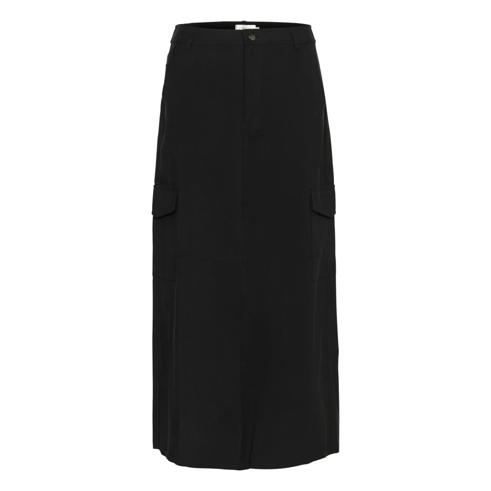 Cream Zwarte Rok met Zakken Black Dames