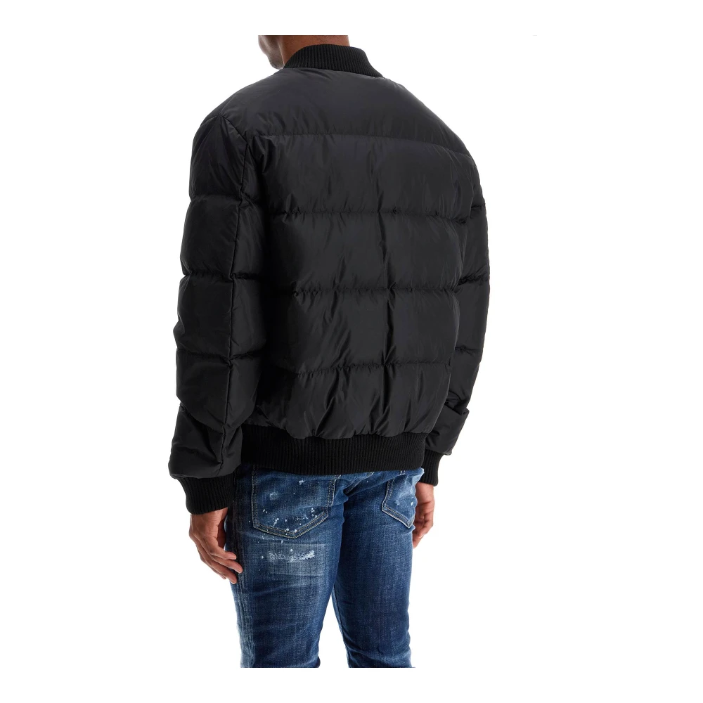 Dsquared2 Zwarte Puff Bomberjack van Polyamide Black Heren