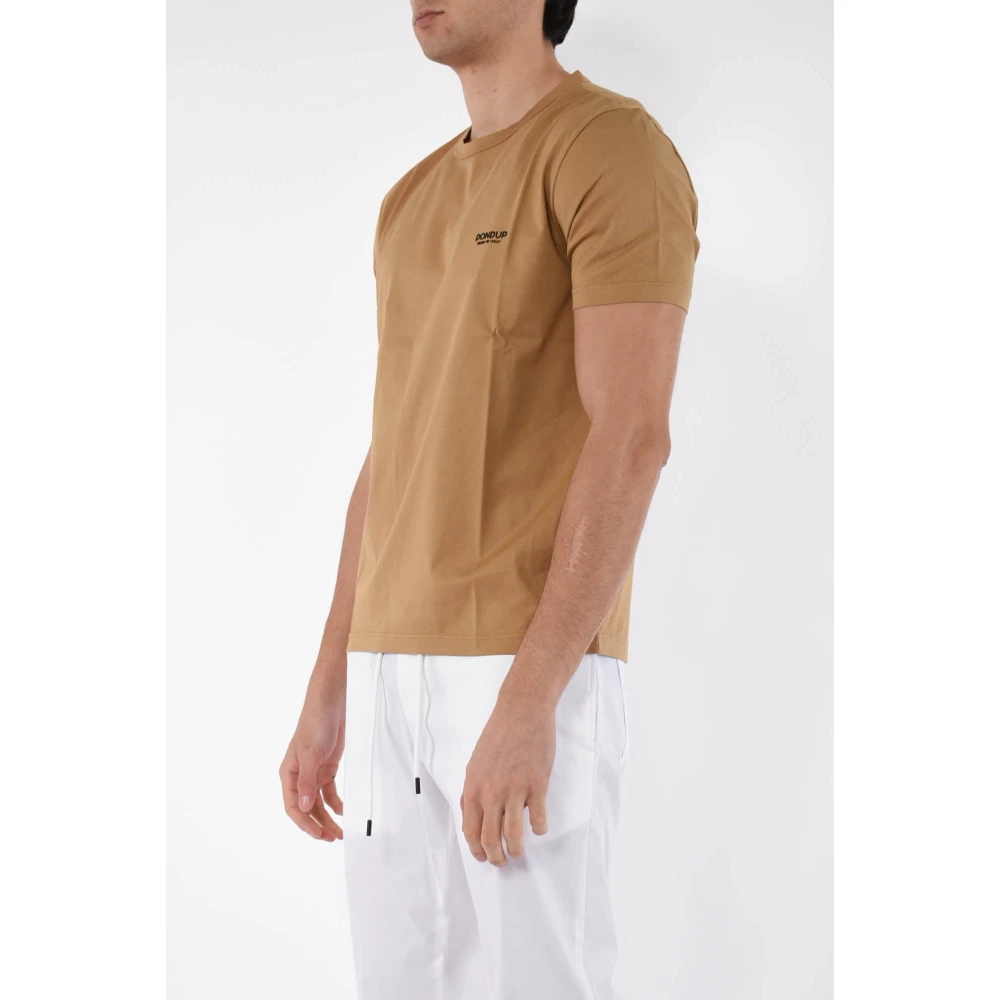 Dondup Jersey T-shirt met slim fit Brown Heren