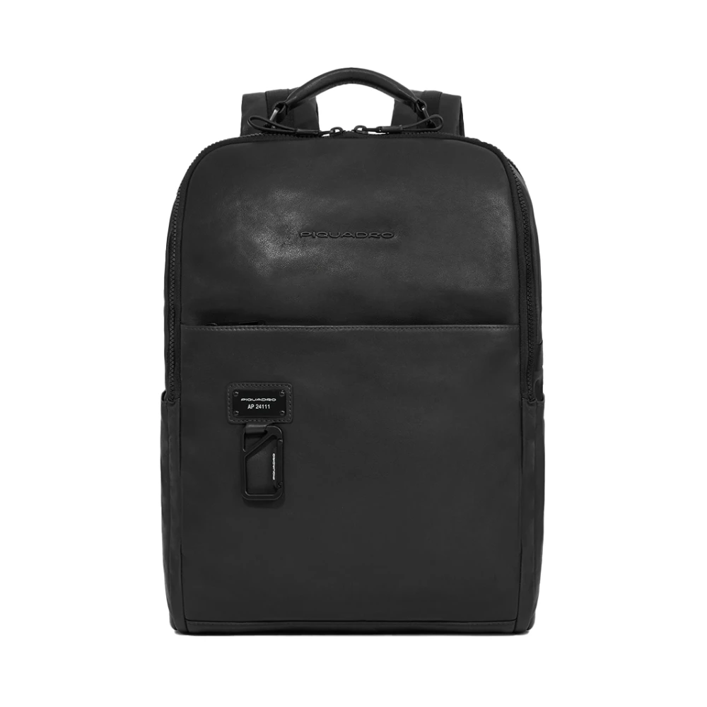 Piquadro Mannelijk Zwart Tassen Heren, One Size, Bike Laptop Backpack 15,6